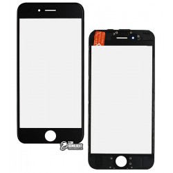 Скло корпусу для Apple iPhone 6S, чорне, з рамкою, з OCA- плівкою Скло корпусу для Apple iPhone 6S, чорне, з рамкою, з OCA- плівкою