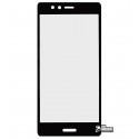 Закаленное защитное стекло для Huawei P9, 0,26 mm 9H, 3D черное, пластиковая рамка