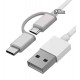 Кабель Xiaomi USB cable 2 in 1 Micro USB + Type-C 1m White