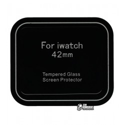 Закаленное защитное стекло для Apple Watch 42mm, 0,26 mm 9H, 2.5D, черное