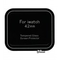 Закаленное защитное стекло для Apple Watch 42mm, 0,26 mm 9H, 2.5D, черное