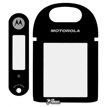 Стекло корпуса для Motorola U6, черное, полный комплект