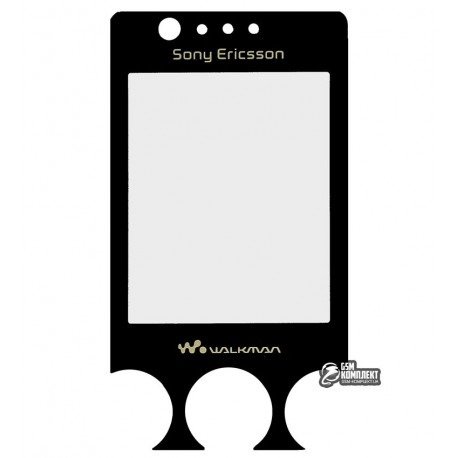 Стекло корпуса для Sony Ericsson W660i, черный
