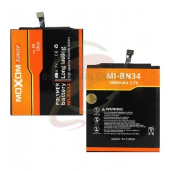 Акумулятор Moxom BN34 для Xiaomi Redmi 5A, Li-ion, 3,85 B, 3000 мАг Акумулятор Moxom BN34 для Xiaomi Redmi 5A, Li-ion, 3,85 B, 3000 мАг
