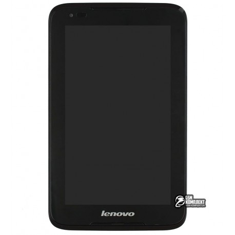 Дисплей для планшета Lenovo IdeaTab A1000, коричневый, с рамкой, с сенсорным экраном (дисплейный модуль), original