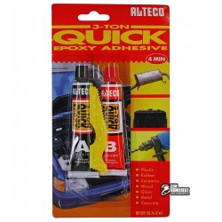 Клей эпоксидный Alteco 2-х компонентный, прозрачный, 2*32г (метал, пластик, стекло, резина)