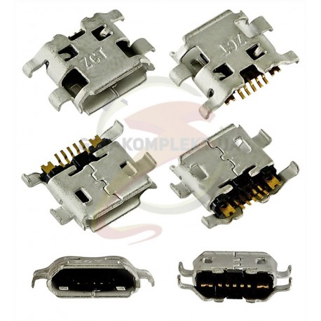 Коннектор зарядки Micro-USB для планшетов; мобильных телефонов, 7 pin, тип-B, тип 7