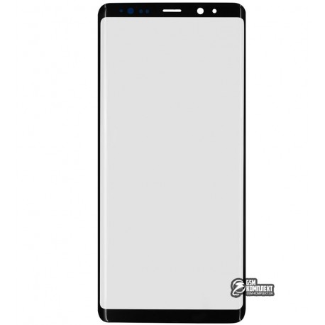 Стекло корпуса для Samsung N950F Galaxy Note 8, N950FD Galaxy Note 8 Duos, черное