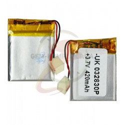 Аккумулятор, 20 мм, 30 мм, 4.0 мм, Li-ion 3.7 В, 400мАч,