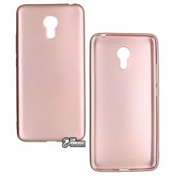 Чехол для Meizu M3 Note, Joy, силиконовый, матовый, rose gold