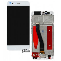 Дисплей для Huawei Ascend P10, белый, с рамкой, с сенсорным экраном Дисплей для Huawei Ascend P10, белый, с рамкой, с сенсорным экраном