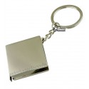 Брелок для ключів рулетка з лінійкою, сріблястий колір, 70-80см
