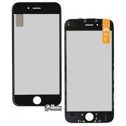 Стекло корпуса для Apple iPhone 6, с рамкой, с поляризационной пленкой, с OCA-пленкой, черное Стекло корпуса для Apple iPhone 6, с рамкой, с поляризационной пленкой, с OCA-пленкой, черное