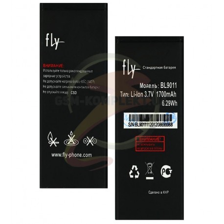 Аккумулятор (акб) BL9011 для Fly FS406 Stratus 5, Li-ion, 3,7 В, 1700 мАч, original