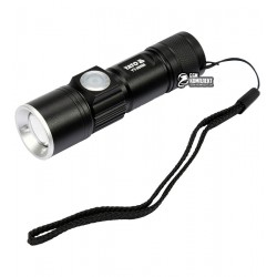Фонарь светодиодный Yato XTE CREE, 4-режима, Li-Ion=650мА, P=5 Вт, Ф=350 lm