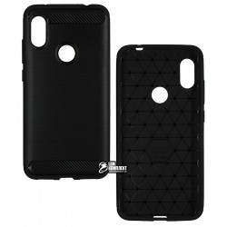 Чехол для Xiaomi Redmi Note 6 Pro, Polished Carbon (SGP Slim Iron), силиконовый, черный