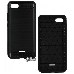 Чехол для Xiaomi Redmi 6A, Polished Carbon (SGP Slim Iron), силиконовый, черный