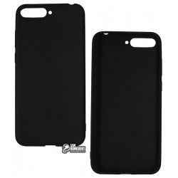 Чехол для Huawei Y6 (2018), Joy, силиконовый, матовый, черный