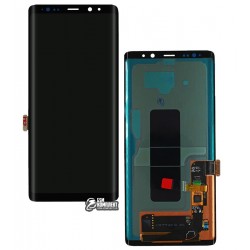 Дисплей для Samsung N950F Galaxy Note 8, черный, с сенсорным экраном (дисплейный модуль), original (PRC)