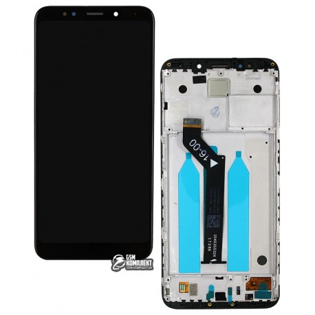 Дисплей для Xiaomi Redmi 5 Plus, черный, с сенсорным экраном (дисплейный модуль), с рамкой, Original (PRC)