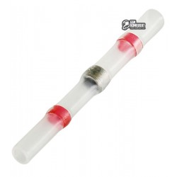 Термоусаживаемая гильза с оловяным кольцом, 0,5-1.0mm² 22-18AWG, красная