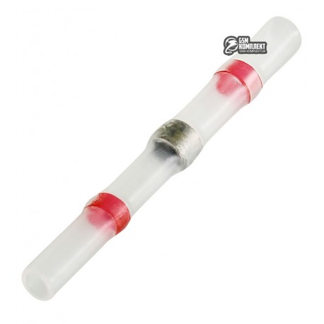 Термоусаживаемая гильза с оловяным кольцом, 0,5-1.0mm² 22-18AWG, красная