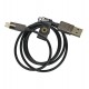 Кабель Lightning - USB, WUW X24, в металлической оплетке, черный