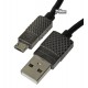 Кабель Micro-USB - USB, WUW X24, в металлической оплетке, черный