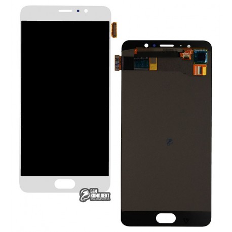 Дисплей для Meizu Pro 6 Plus, белый, с сенсорным экраном (дисплейный модуль), original (PRC)