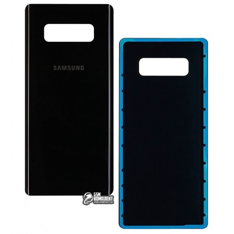 Задняя крышка батареи для Samsung N950F Galaxy Note 8, черная, midnight black