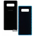 Задня кришка батареї для Samsung N950F Galaxy Note 8, чорний колір, midnight black
