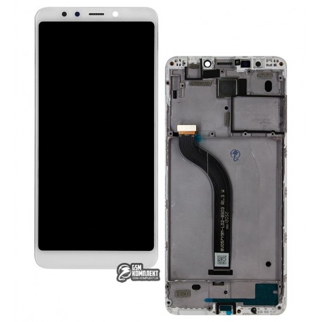 Дисплей для Xiaomi Redmi 5, белый, с сенсорным экраном (дисплейный модуль), с рамкой, Original (PRC)