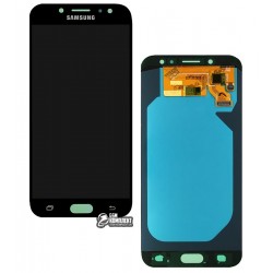 Дисплей для Samsung J730F Galaxy J7 (2017), черный, с сенсорным экраном (дисплейный модуль), (OLED), High Copy
