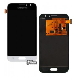 Дисплей для Samsung J120H Galaxy J1 (2016), белый, с сенсорным экраном (дисплейный модуль), с регулировкой яркости, (TFT), Сopy