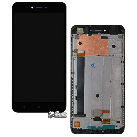 Дисплей для Xiaomi Redmi Note 5A, черный, с сенсорным экраном (дисплейный модуль), с рамкой, Original (PRC), 2/16 gb