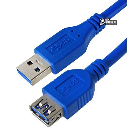 Кабель-удлинитель USB 3.0 - 1.5 м, 2 фильтра, Blue
