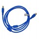 Кабель-удлинитель USB 3.0 - 1.5 м, 2 фильтра, Blue