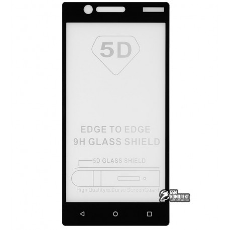 Закаленное защитное стекло для Nokia 3 Dual Sim, 0,33 мм, 2.5D, 9H, Full Glue, черное