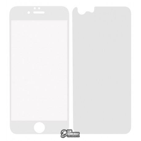 Защитное стекло Remax Full Cover для Iphone 6/6S с защитной пленкой на заднюю крышку, белое