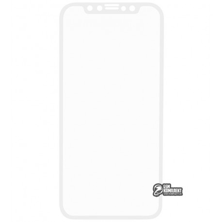 Закаленное защитное стекло Baseus 0.23mm PET Soft 3D Tempered Glass Film для iPhone X, белый