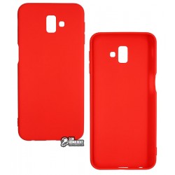 Чехол для Samsung J610 Galaxy J6 Plus (2018), Smtt, силиконовый, матовый, красный Чехол для Samsung J610 Galaxy J6 Plus (2018), Smtt, силиконовый, матовый, красный