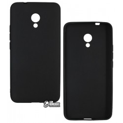 Чехол защитный для Meizu M5s, матовый силиконовый, черный