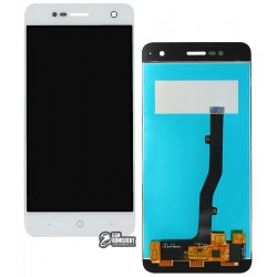 Дисплей для ZTE Blade V8 Mini, белый, с сенсорным экраном, Original (PRC)