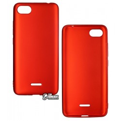 Чехол для Xiaomi Redmi 6A, силиконовый, матовый, красный