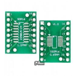 Макетная плата переходник с SOP16 SSOP16 TSSOP16 SOP (0.65/1.27mm) на DIP