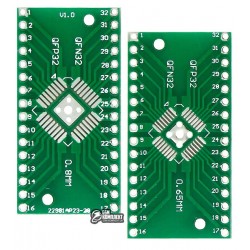 Макетная плата переходник QFP32 QFN32 0.65/0.8mm на DIP32