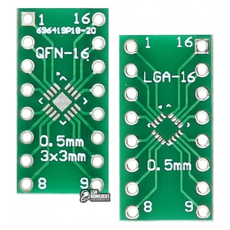 Переходник адаптер QFN16 LGA16 на DIP16