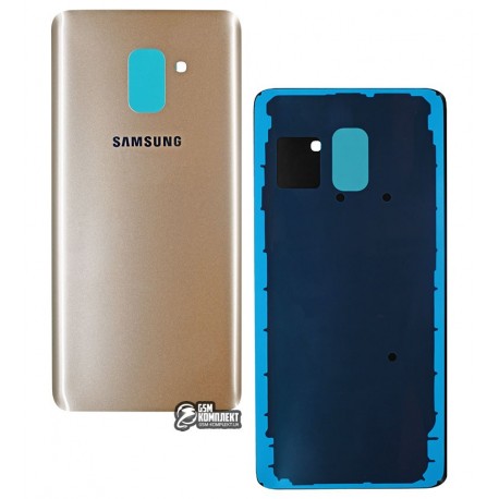Задняя панель корпуса для Samsung A730F Galaxy A8+ (2018), A730F/DS Galaxy A8+ (2018), золотистая