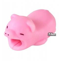 Протектор кабеля Cable Bite Поросенок, розовый