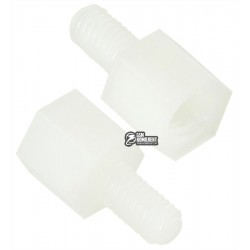 Стійка пластикова гайка-гвинт М3х5+6мм Стійка пластикова гайка-гвинт М3х5+6мм